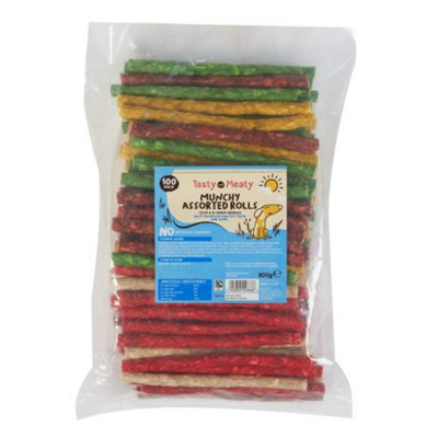 B&Q Tasty & Meaty Munchy Rolls Assorted 100 Pack