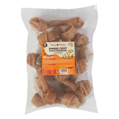 Tasty & Meaty Rawhide Chew Knotted Small 10 Pack from B&Q