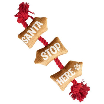  - Santa Stop Here Rope Toy For Dogs
