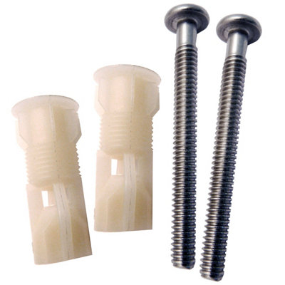 Euroshowers Top Fix Grommets / Bung  Kit / Well Nuts For Toilet Seats from B&Q