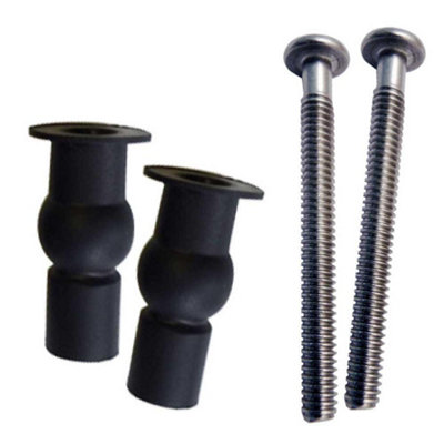 Euroshowers Top Fix Toilet Seat Grommet SetBlack from B&Q