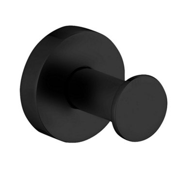 Euroshowers Round Black Robe Hook from B&Q