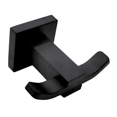Euroshowers Square Black Robe Hook from B&Q
