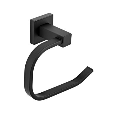 B&Q -  Square Toilet Paper Loo Roll HolderBlack