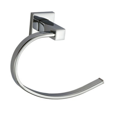 Euroshowers SquareTowel Ring from B&Q