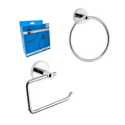 Euroshowers RoundPaper Holder/towel Ring from B&Q