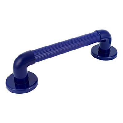 Euroshowers Dementia Friendly Blue Pvc Fluted12" Grab Rail from B&Q