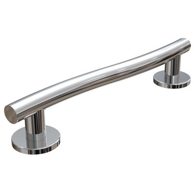 B&Q -  Wave Polished Stainless Steel Grab Rail18"/45Cm