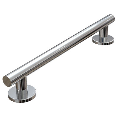 B&Q -  Straight Polished Stainless Steel Grab Rail18"/45Cm