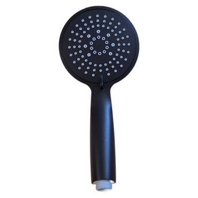 Euroshowers Black 3 Spray Pattern Silverjet Shower Head from B&Q
