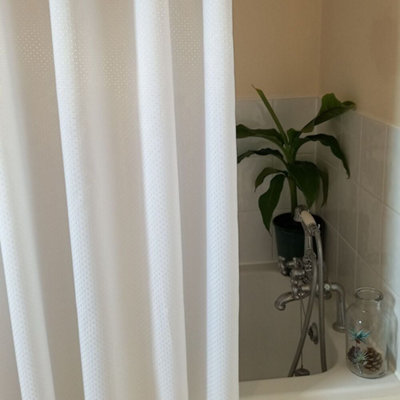 Euroshowers Diamond Polyester Shower Curtain 180X200Cm from B&Q
