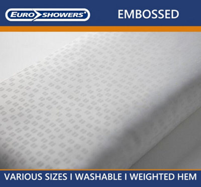 Euroshowers Embossed - 200 X 200Cm Shower Curtain