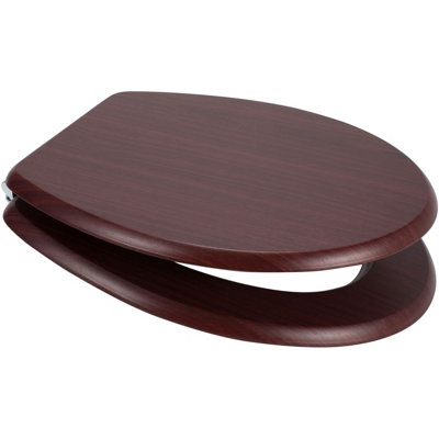 Euroshowers Mdf Mahogany Bottom Fix Toilet Seat from B&Q