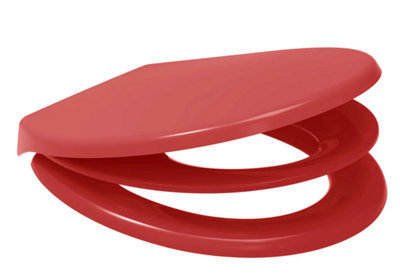 Euroshowers Anti- Bac Red Oval Family / Multi Potty Training Toilet Seat With Removeable Child Seat from B&Q
