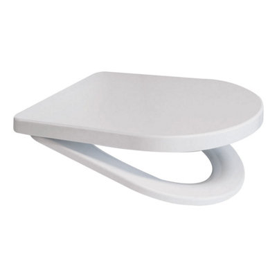 Euroshowers White Middle D Toilet Seat