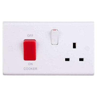 Deta S1302 Slimline Cooker Control Unit With Socket 45 Amp from B&Q