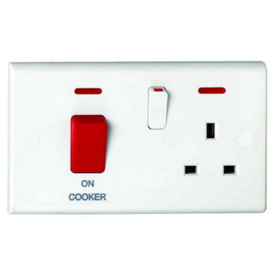 Deta S1302P Cooker Control Unit With Socket And Neons 45 Amp from B&Q