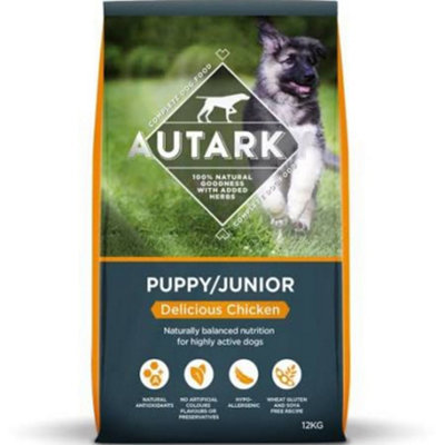 Autarky Puppy/junior Delicious Chicken Dry Dog Food12Kg from B&Q