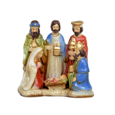 Christmas DecorationGlazed Ceramic Nativity Figurine from B&Q
