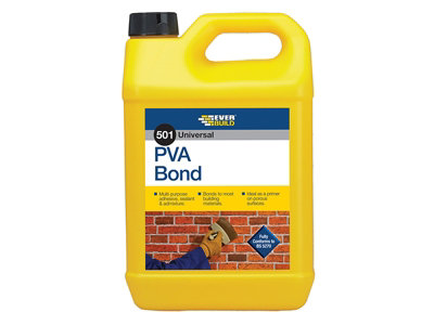 Everbuild Pva5L 501 Universal Pva Bond 5 Litre Evbpva5L from B&Q