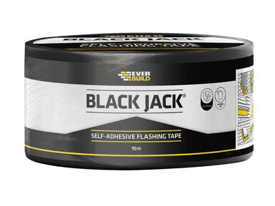 Everbuild Flas075 Black Jack Flashing TapeTrade 75mm X 10M Evbflas075 from B&Q