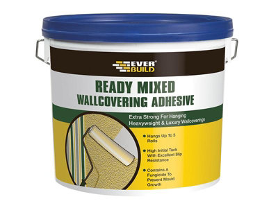 Everbuild Sika Ready Mixed Wallcovering Adhesive 4.5Kg Evbwallrd4 from B&Q