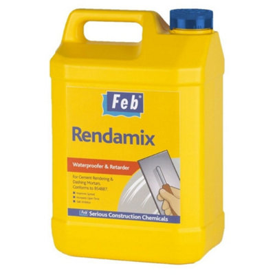 Sika Rendamix Retarder & PlasticiserAmber5LWater-Resisting Rendering AdmixtureRetarder Plasticises & Low Efflorescence from B&Q