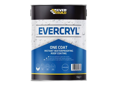 Everbuild Evccl5 Evercryl One Coat Clear 5Kg Evbevcc5L from B&Q