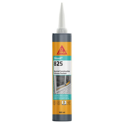 Sika Sikasil 825 Neutral Cure Silicone SealantBeige380MlExcellent AdhesionFlexible Joint SealingInternal & External from B&Q