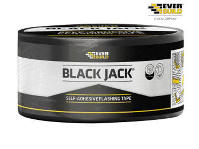 Everbuild Bjflash100 Black Jack 100mm X 10 Metre Adhesive Flashing Tape With Natural Lead-Look Finish from B&Q