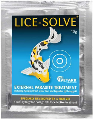 Vetark Lice-Solve External Parasite Anti-Pond Lice Fish Treatment 10G from B&Q