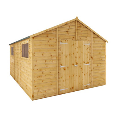 Mercia 10X14 Ft With Double Door Apex Wooden Workshop-35519 