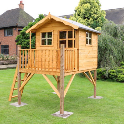 Waltons 5 X 5 Wooden Playhouse Wendy House With Tower from B&Q