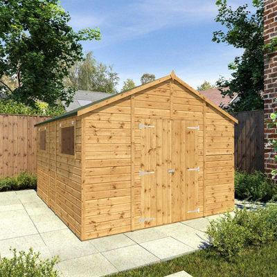 Waltons 12 X 10 Garden Workshop Wooden Shed Shiplap Tongue And Groove Apex