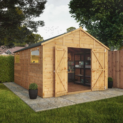 Waltons 14 X 10 Garden Workshop Wooden Shed Shiplap Tongue And Groove Apex