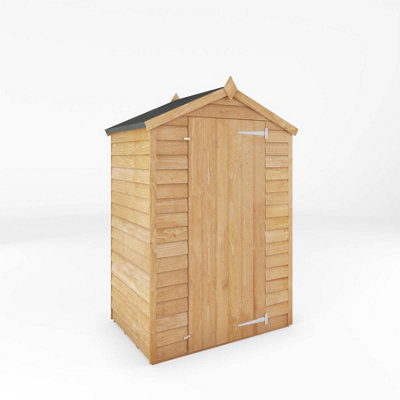 Waltons 3 X 4 Overlap Apex Garden Storage Shed Windowless Single Door