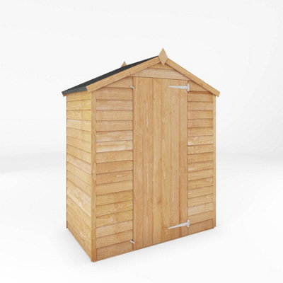 Waltons 3 X 5 Overlap Apex Garden Storage Shed Windowless Single Door