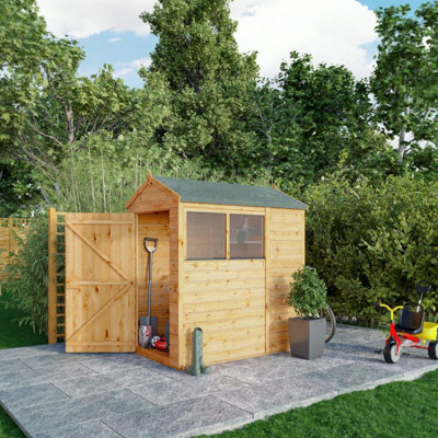Waltons 6 X 4 Shiplap Apex Glass Glazed Modular Garden Storage Shed from B&Q