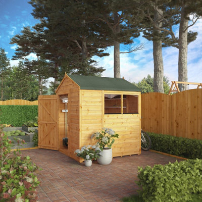 Waltons 6 X 6 Shiplap Apex Glass Glazed Modular Garden Storage Shed from B&Q