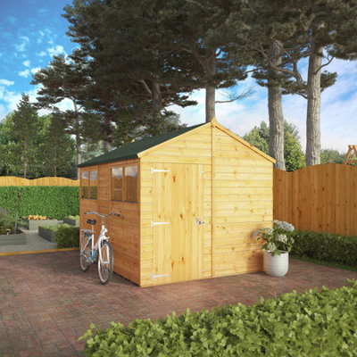 Waltons 10 X 8 Shiplap Apex Glass Glazed Modular Garden Storage Shed from B&Q