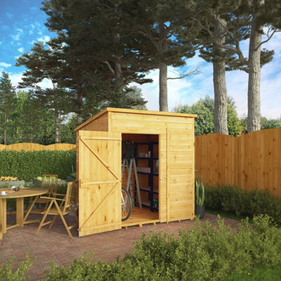 Waltons 6 X 6 Shiplap Pent Glass Glazed Modular Garden Storage Shed from B&Q