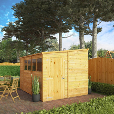Waltons 10 X 8 Shiplap Pent Glass Glazed Modular Garden Storage Shed from B&Q