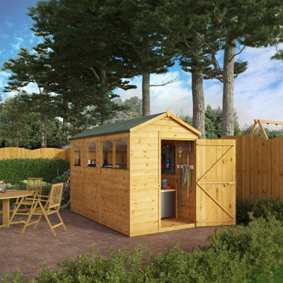 Waltons 10 X 5 Modular Shiplap Apex Outdoor Garden Storage Shed from B&Q