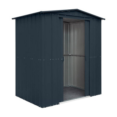 Waltons Globel 6 X 4 Apex Metal Storage Shed Sliding DoorsGrey from B&Q