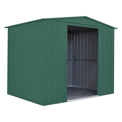 Waltons Globel 8 X 6 Apex Metal Storage Shed Sliding DoorsGreen from B&Q