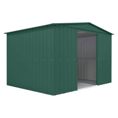 Waltons Globel 10 X 8 Apex Metal Storage Shed Sliding DoorsGreen from B&Q
