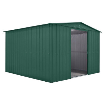 Waltons Globel 10 X 10 Apex Metal Storage Shed Sliding DoorsGreen from B&Q