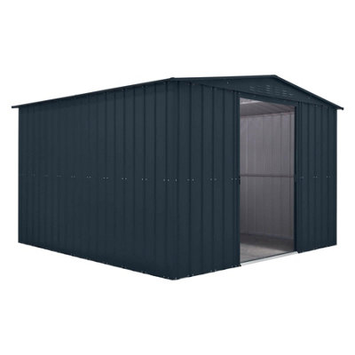 Waltons Globel 10 X 10 Apex Metal Storage Shed Sliding DoorsGrey from B&Q