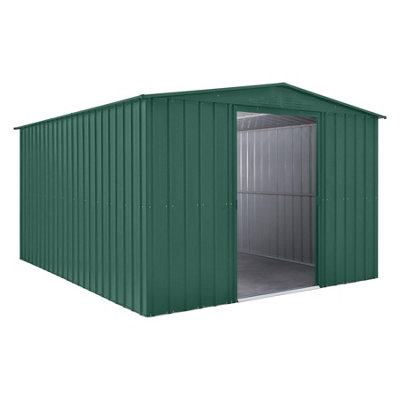 Waltons Globel 10 X 10 Apex Metal Storage Shed Sliding DoorsGreen from B&Q