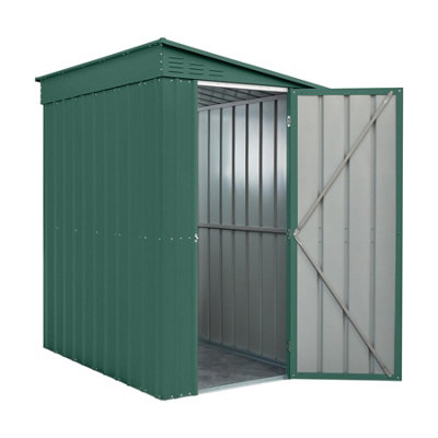 Waltons Globel 4 X 6 Lean-To Metal Garden Storage ShedGreen from B&Q